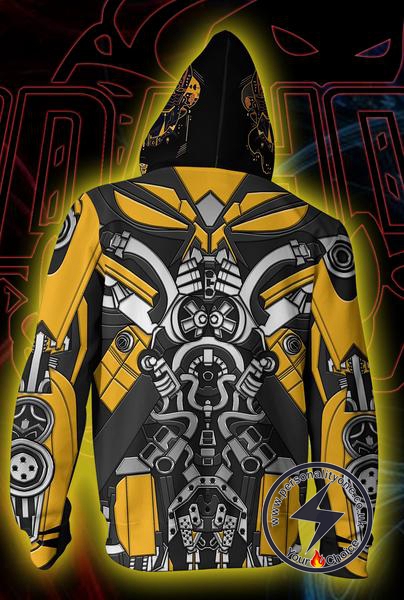 Transformers Bumblebee Zip Up Hoodie Jacket